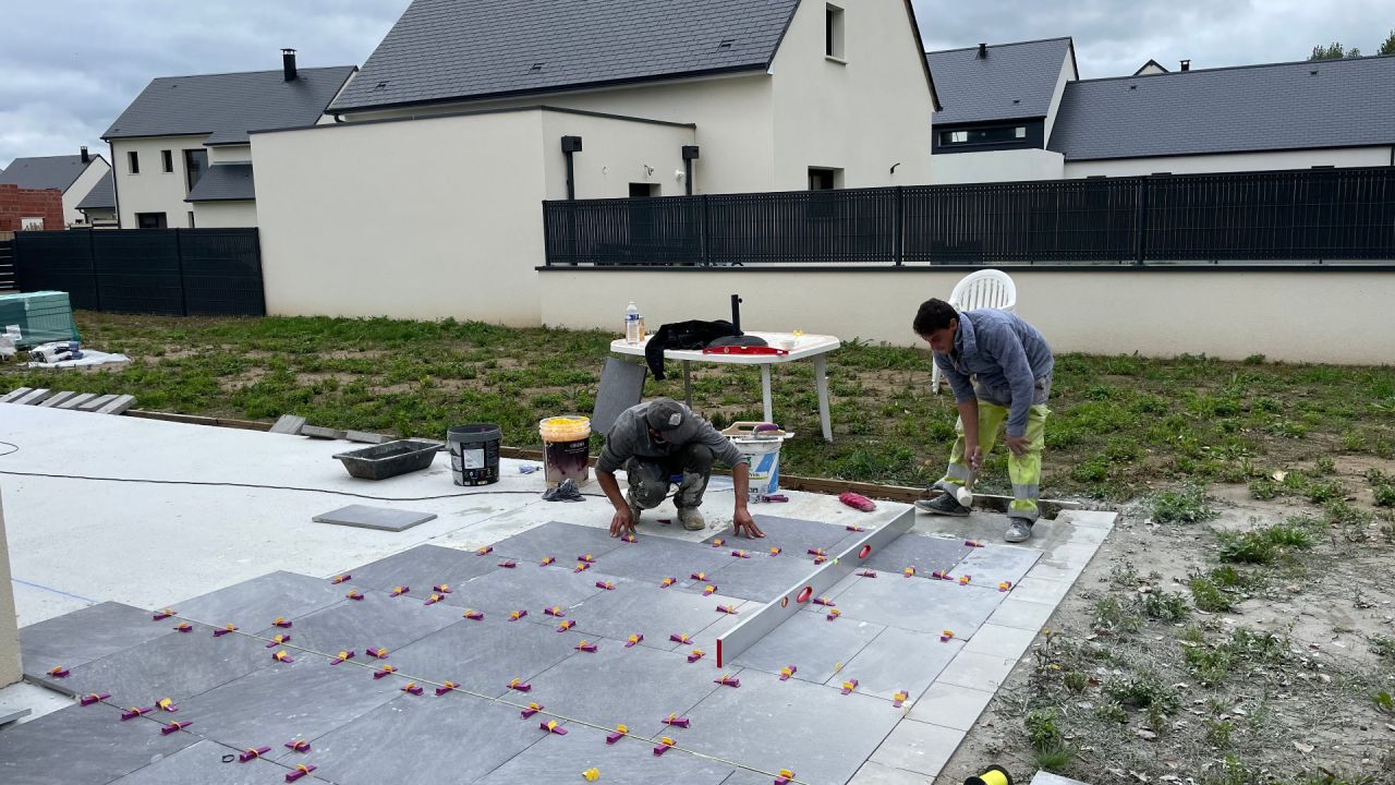 pose des carrelages de terrasse