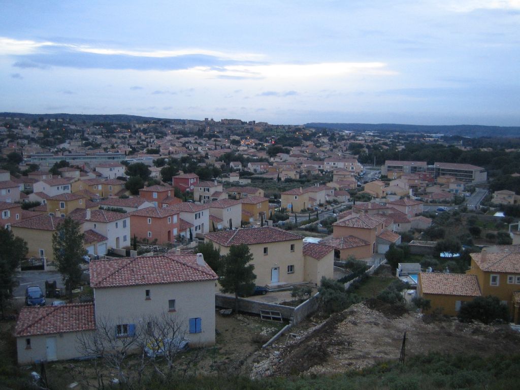 vue depuis le haut du terrain