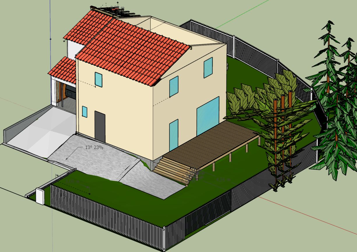 Remblais devant accs + Terrasse sur remblais 2ml - Nord Ouest