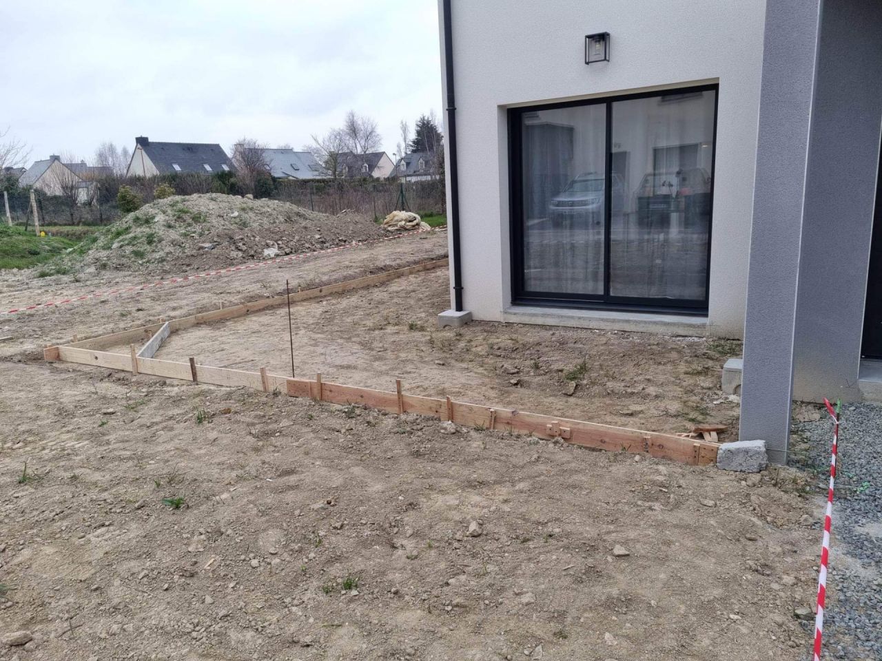 Coffrage future terrasse