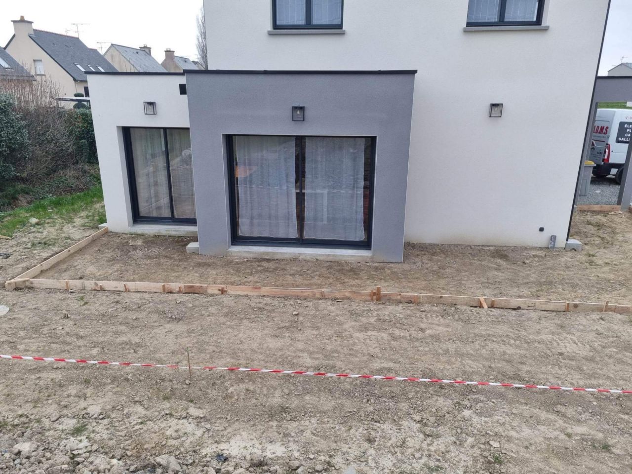 Coffrage future terrasse