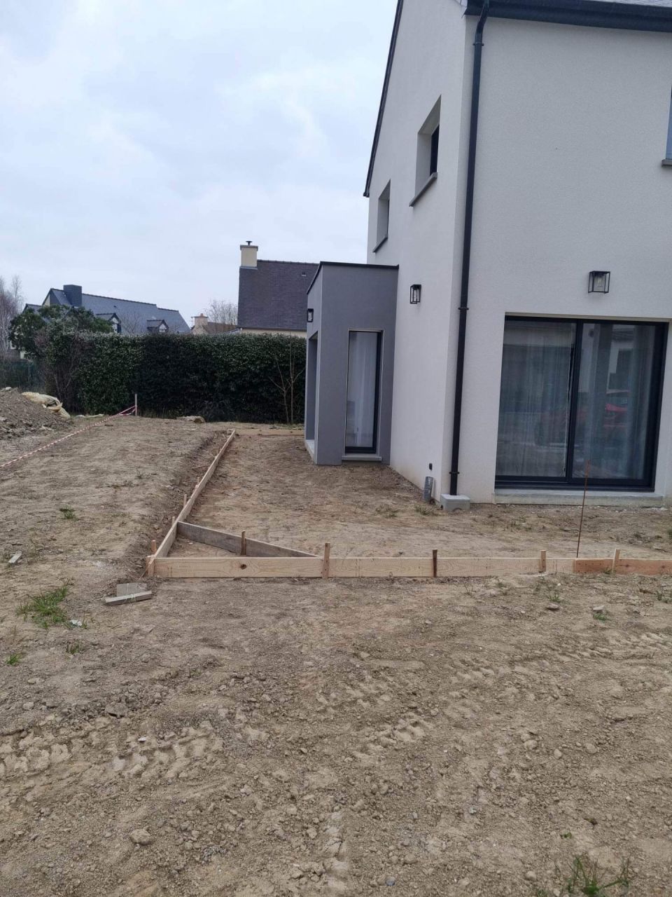 Coffrage future terrasse