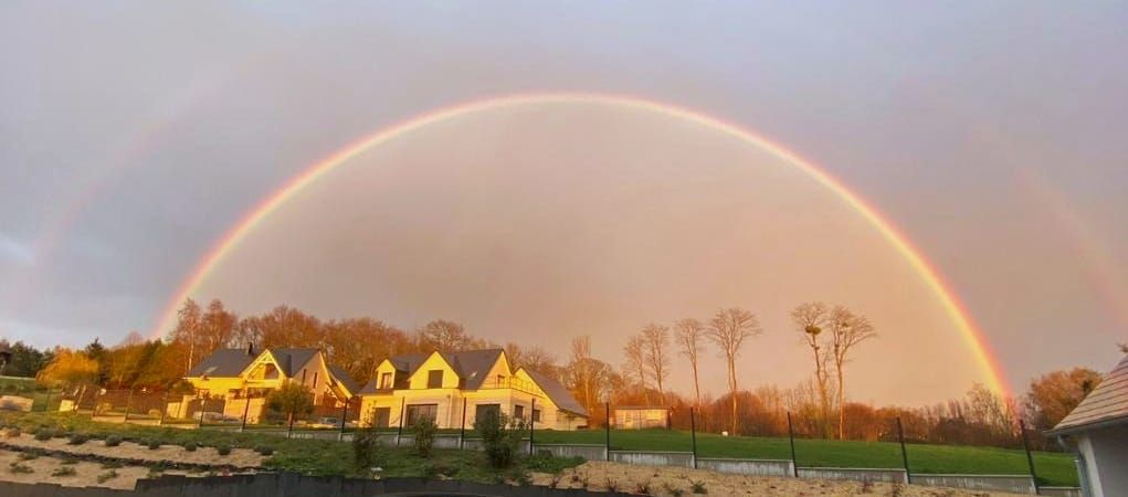 Un bel arc-en-ciel hier en fin de journée