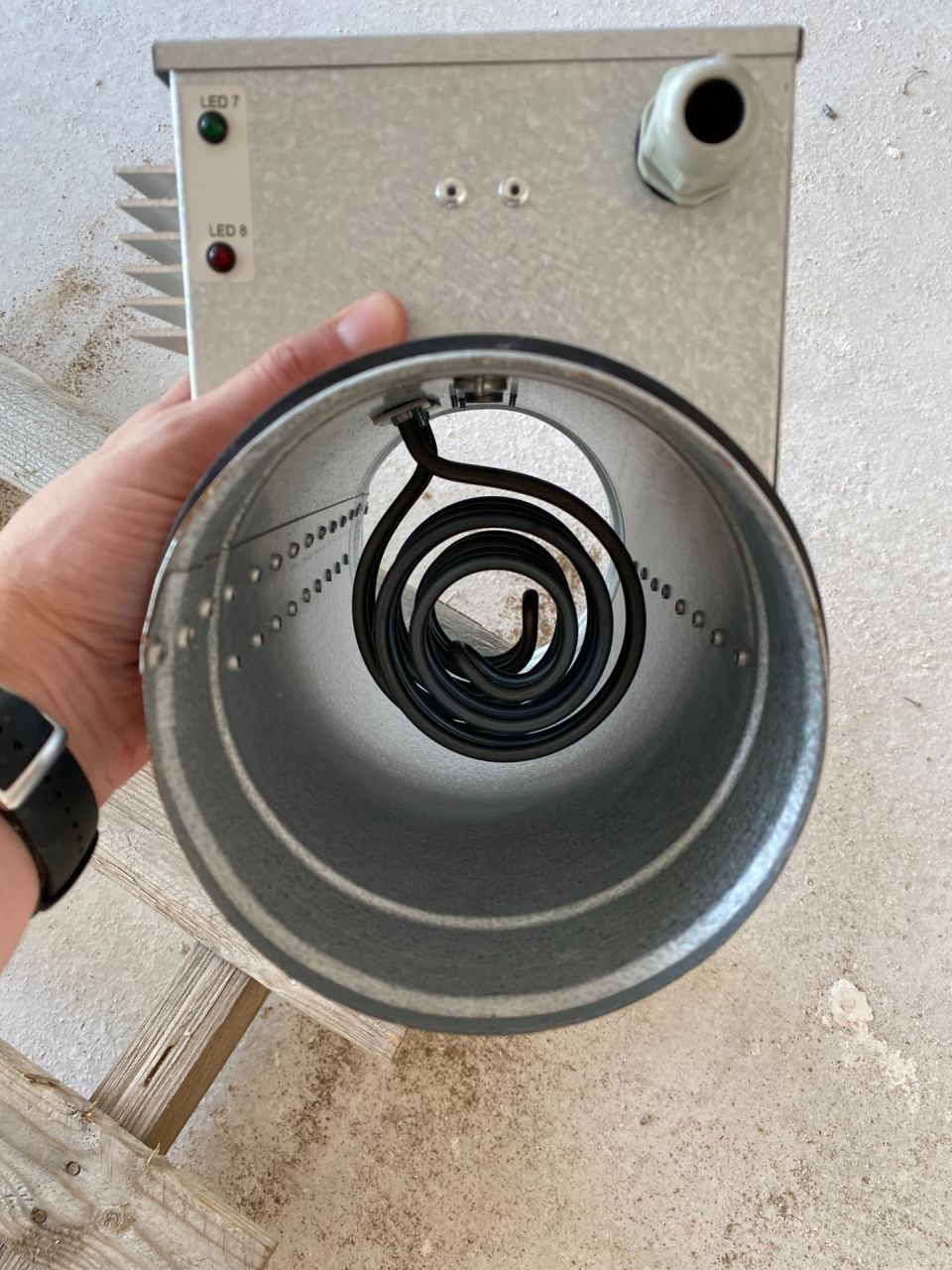 Batterie de chauffe electrique sur conduit VMC double flux