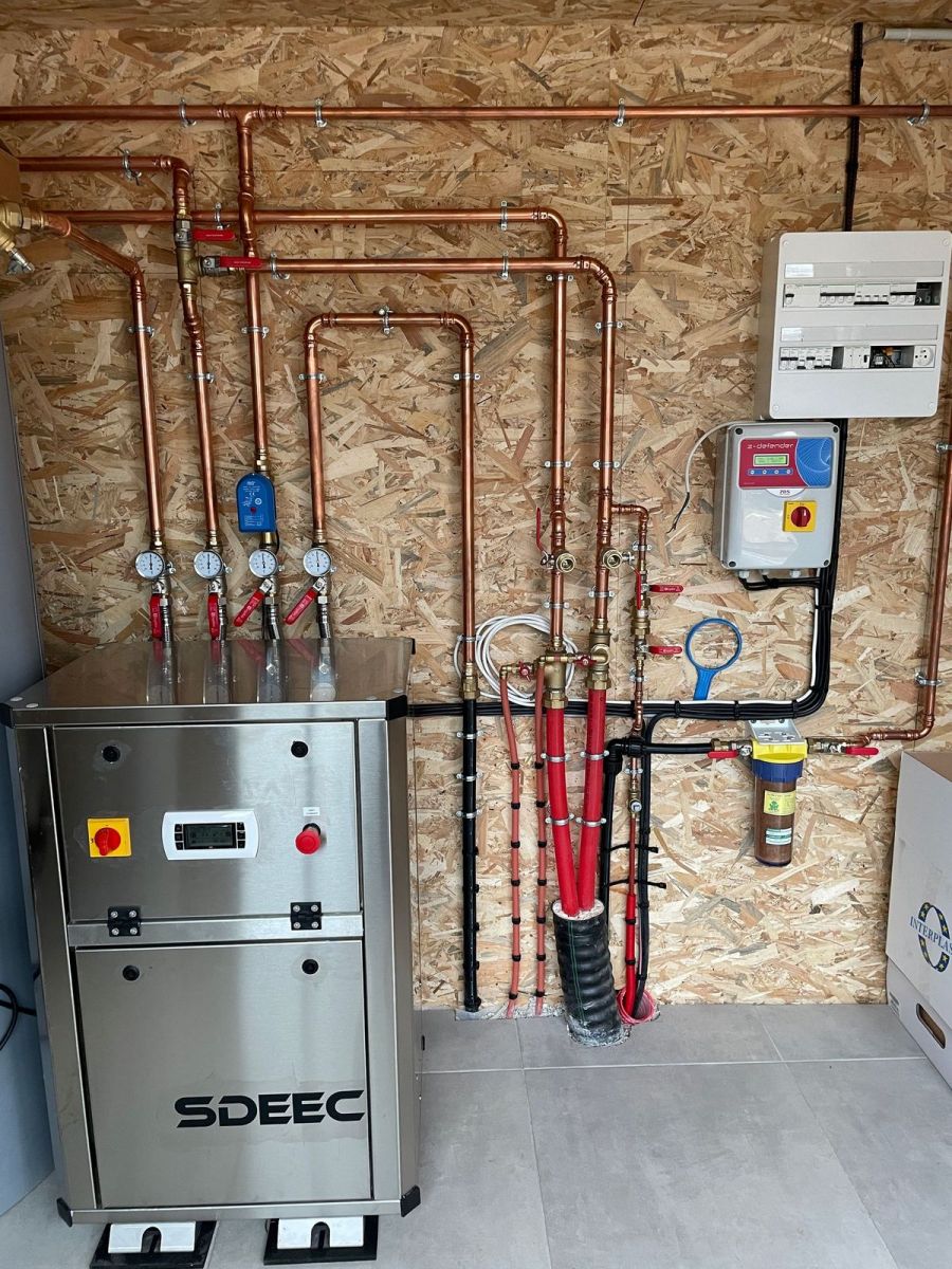Vue de l'installation de chauffage