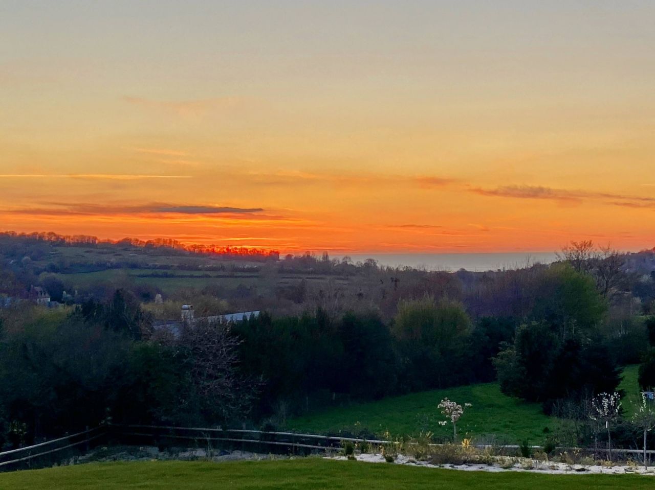 Coucher de soleil normand