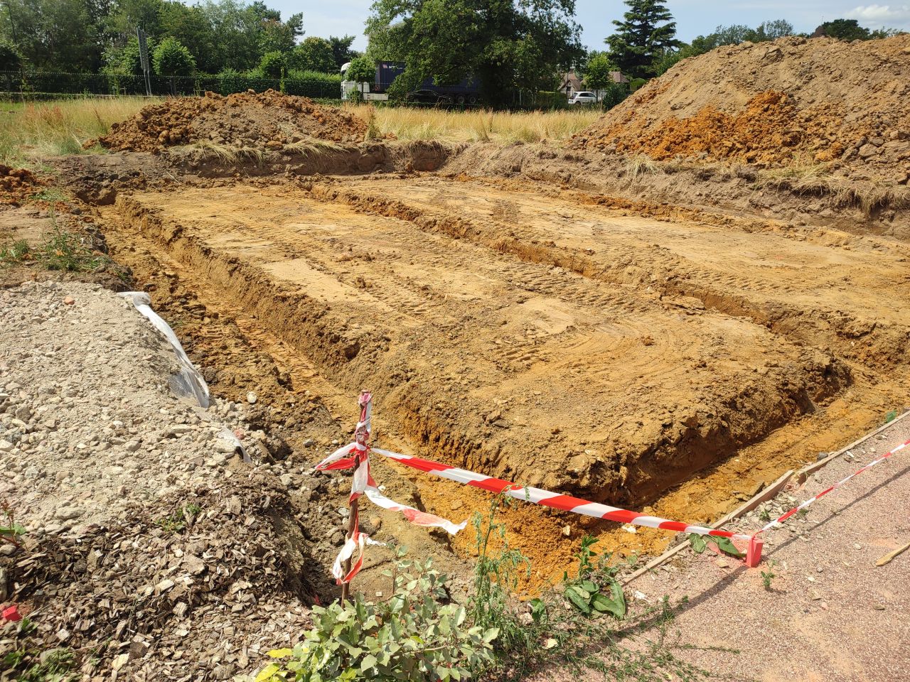 Ralisation des fouilles pour les fondations