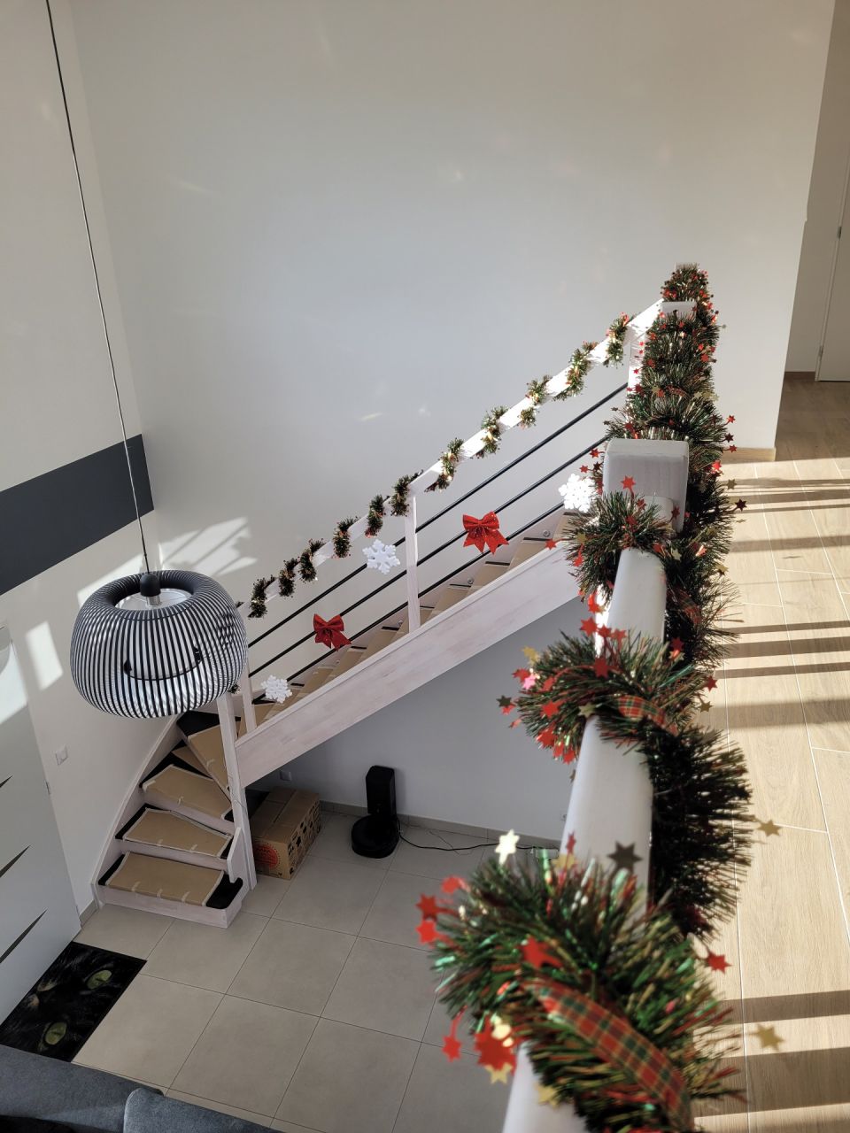 Vue de l'escalier spécial Noël