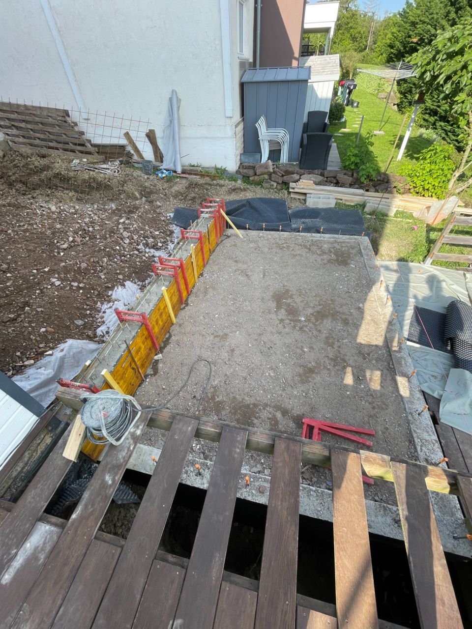 terrassement de la dalle pour la jacuzzi