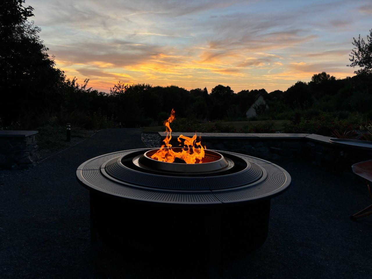 Coucher de soleil au coin du feu