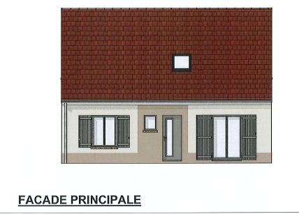 Pose de l'enduit tel que prvu = contour porte entre et fentre en ton rouge tuile / non ralis par les artisans