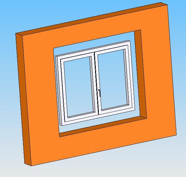 Schma de pose des menuiseries extrieures avec isolation extrieure.