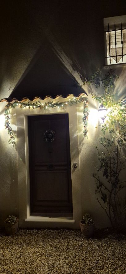 Décoration de Noël pour porte d'entrée