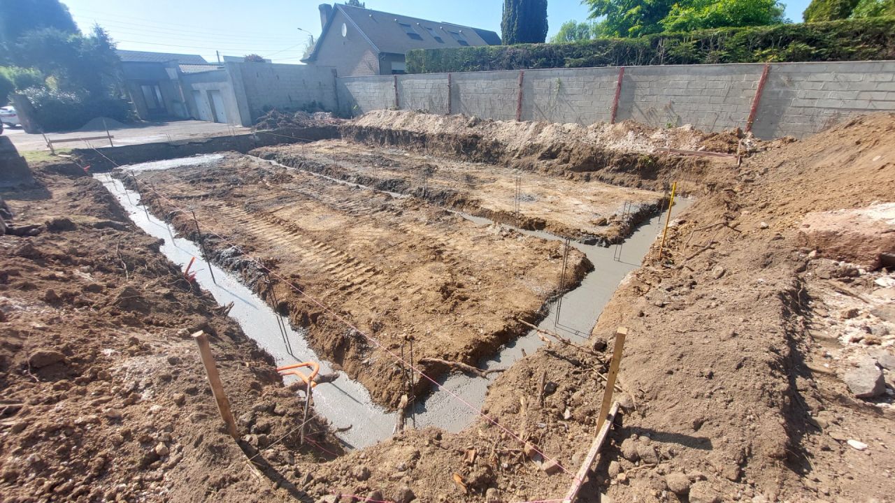Coulage bton fondations