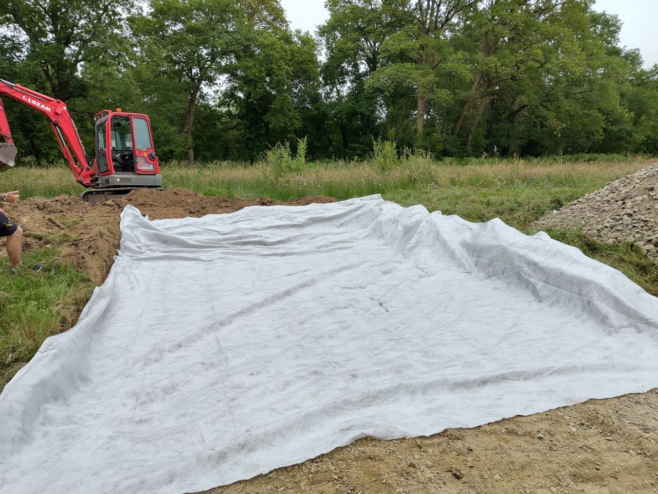 Chemin d'accès pour le chantier