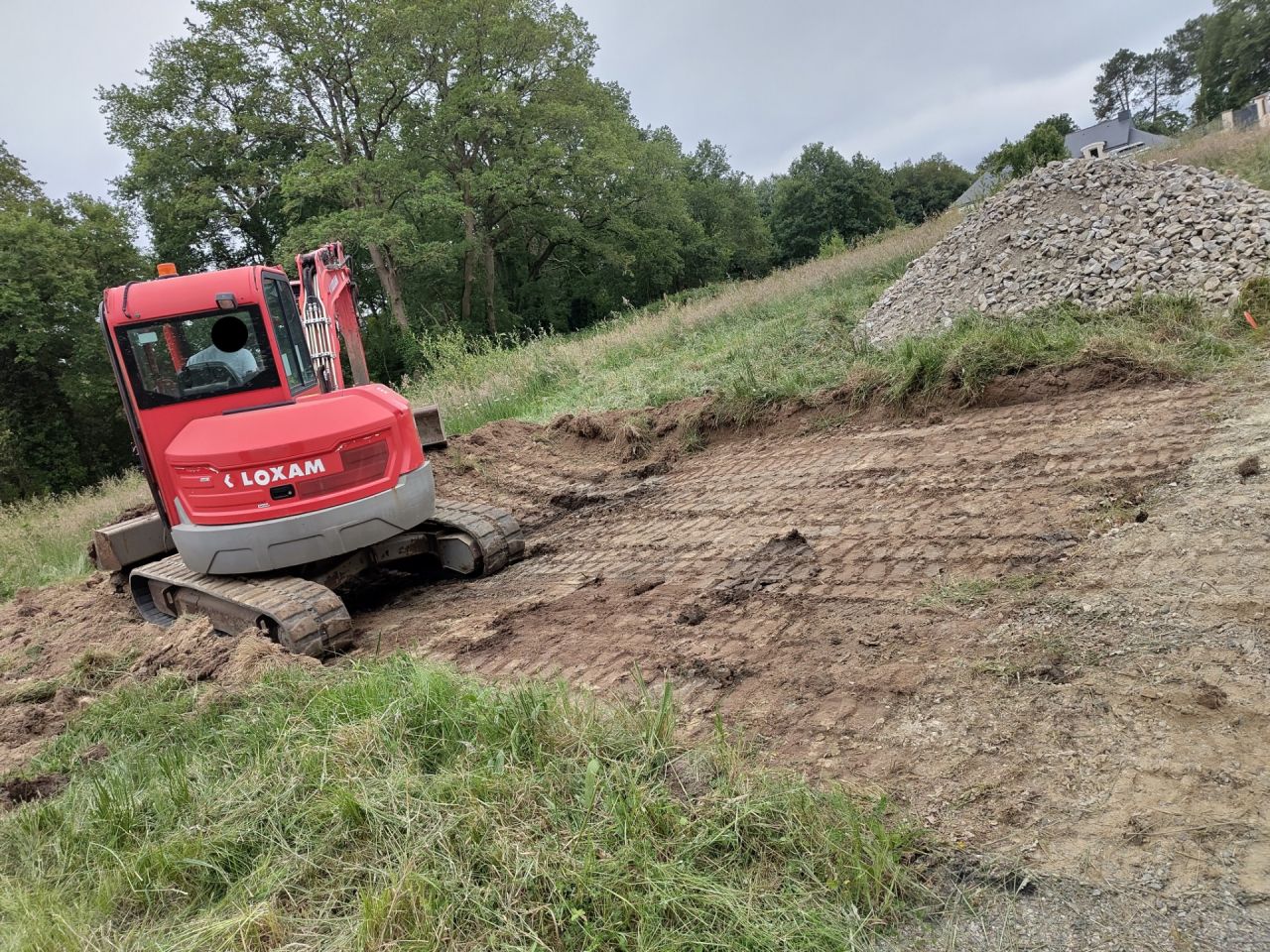 Chemin d'accès pour le chantier