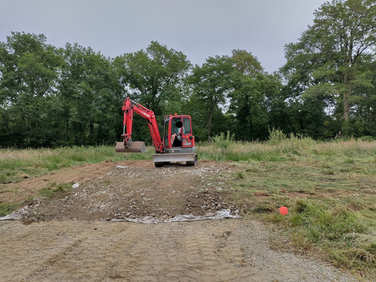 Chemin d'accès pour le chantier