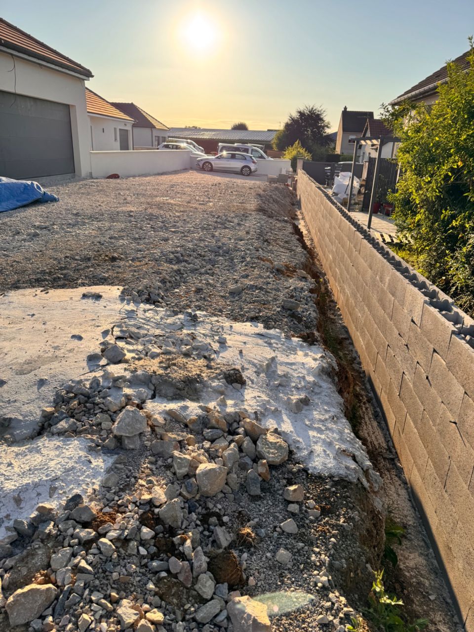 Mur de soutènement allée