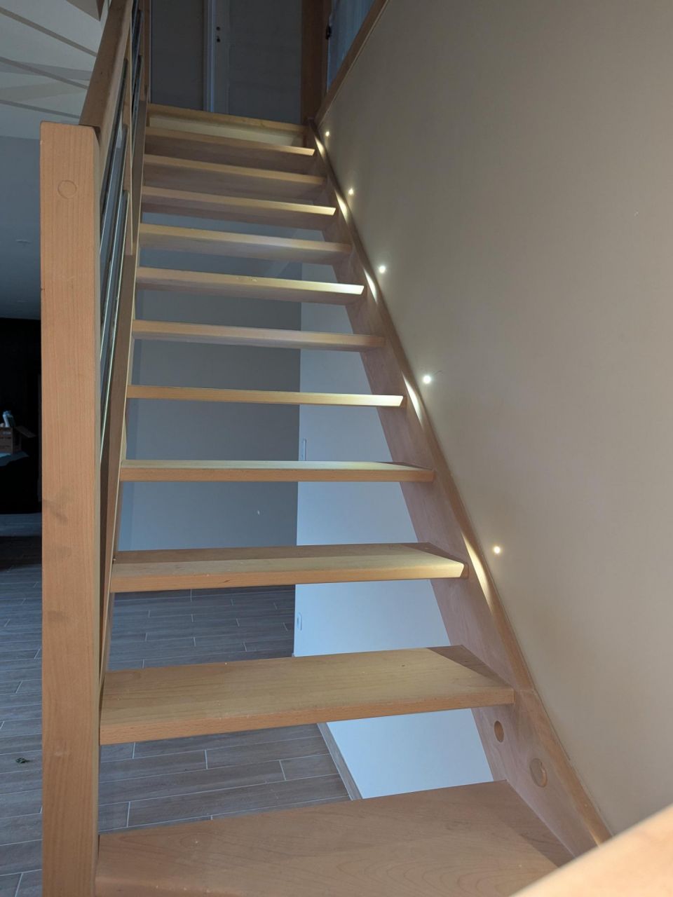 Escalier éclairé