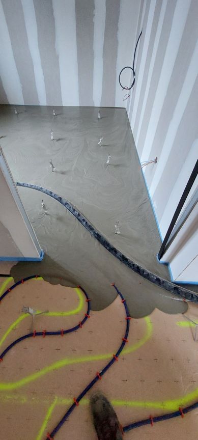 Chape du plancher chauffant