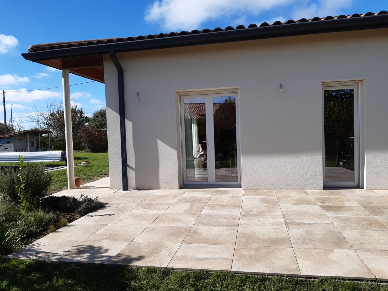 Pose sur plots terminée