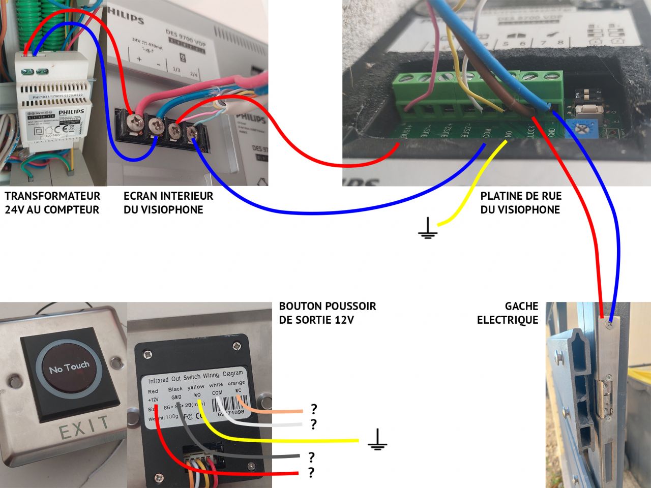 Schéma de connexion du visiophone