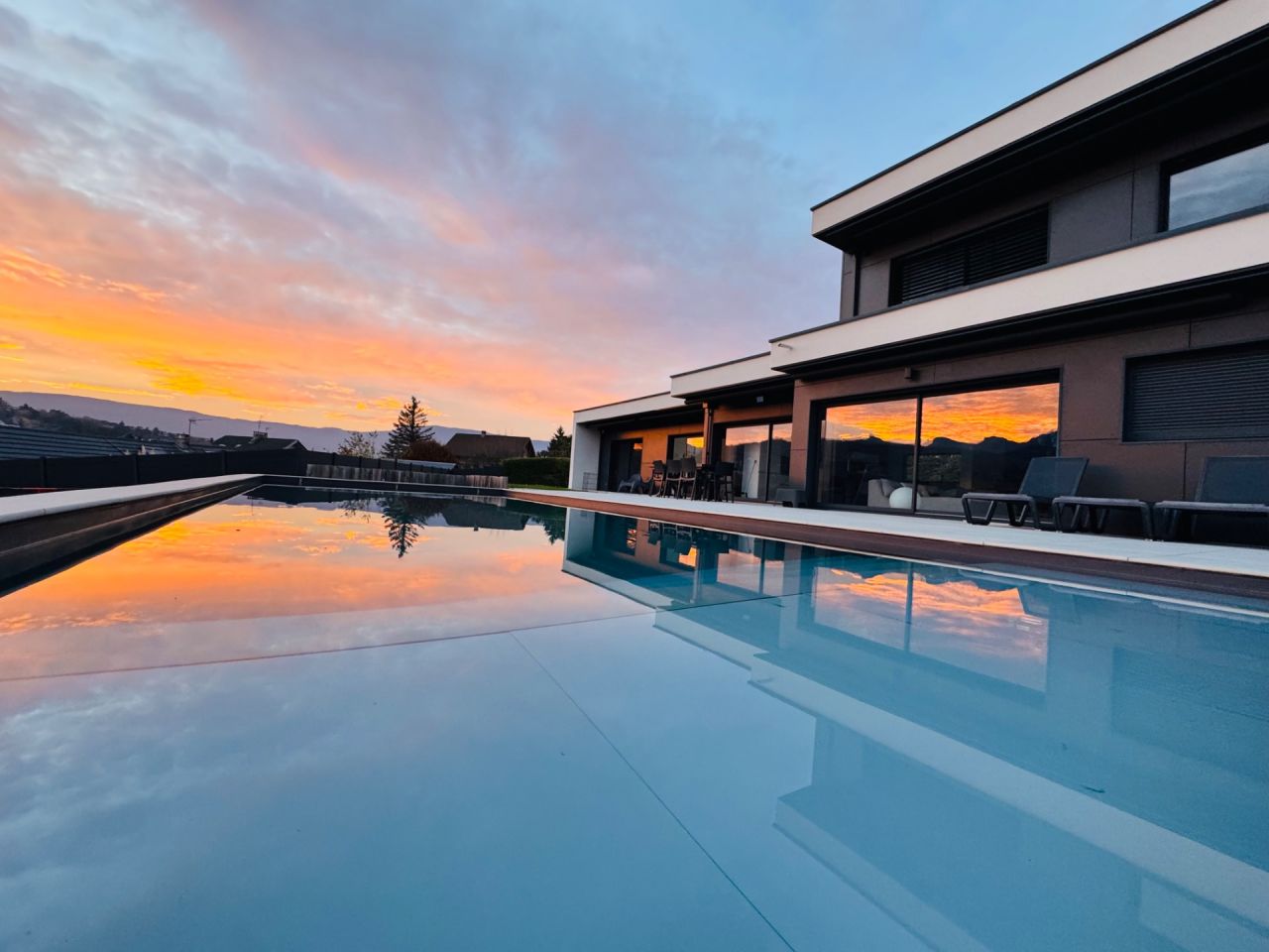 Vue du soleil couchant