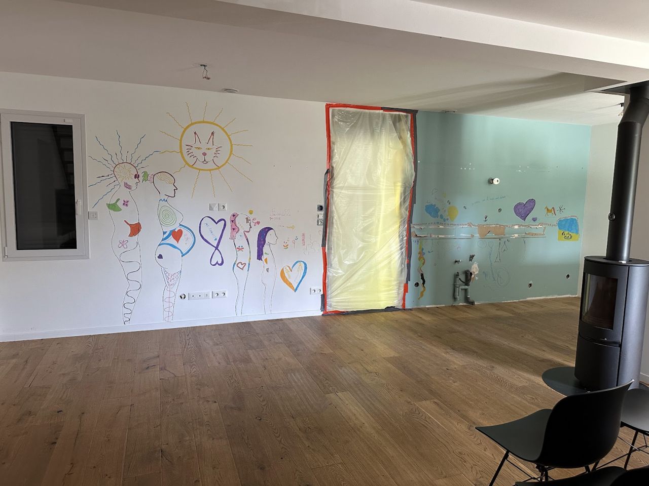 Peintures murales avant d&eacute;molition