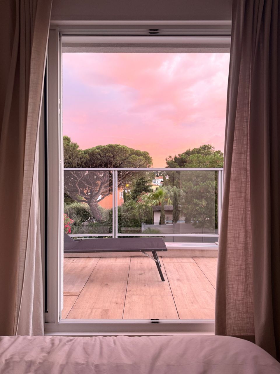 Coucher de soleil depuis la suite
