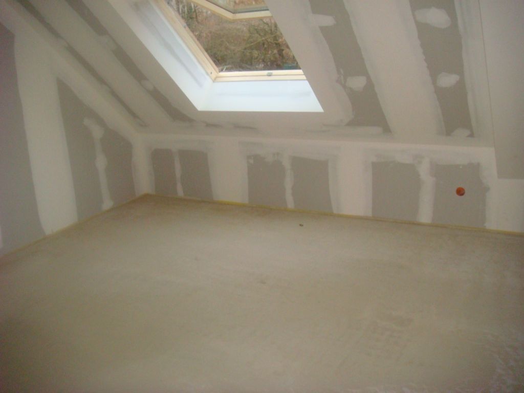 Dalle du plancher chauffant - chambre