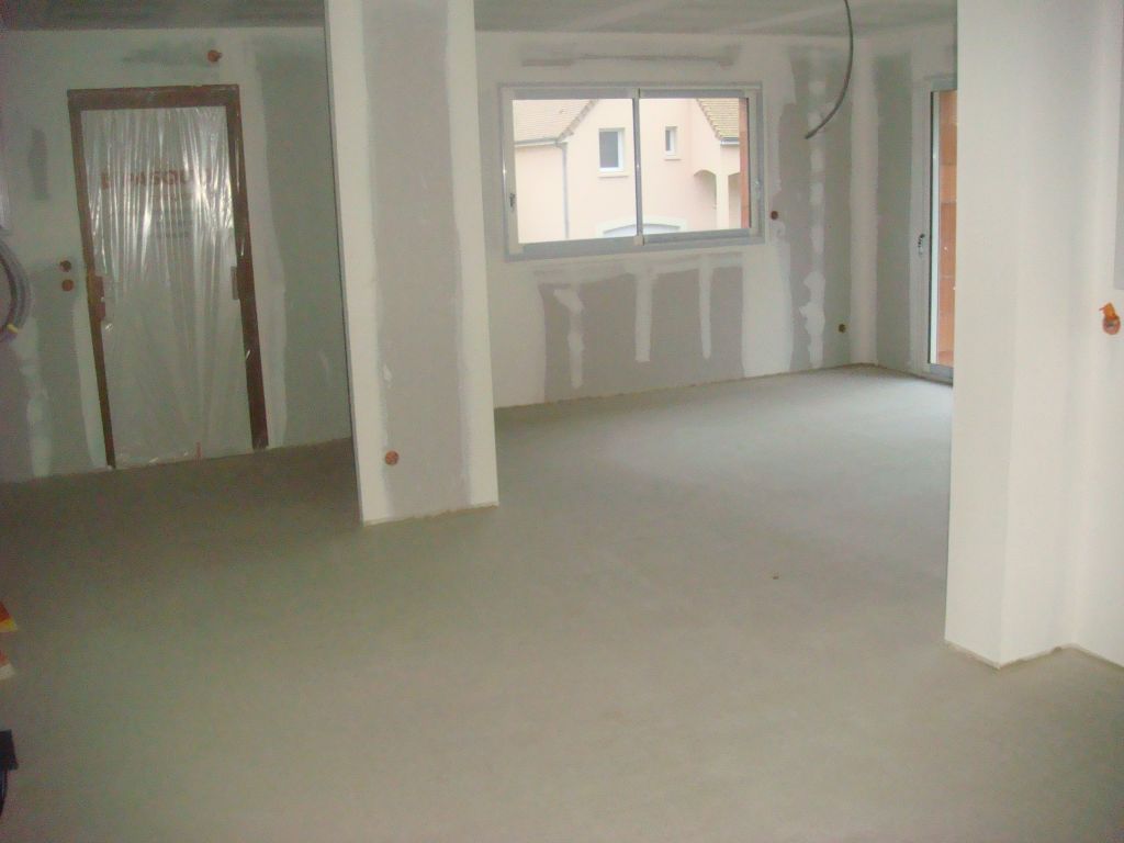 Dalle du plancher chauffant - salon / sejour