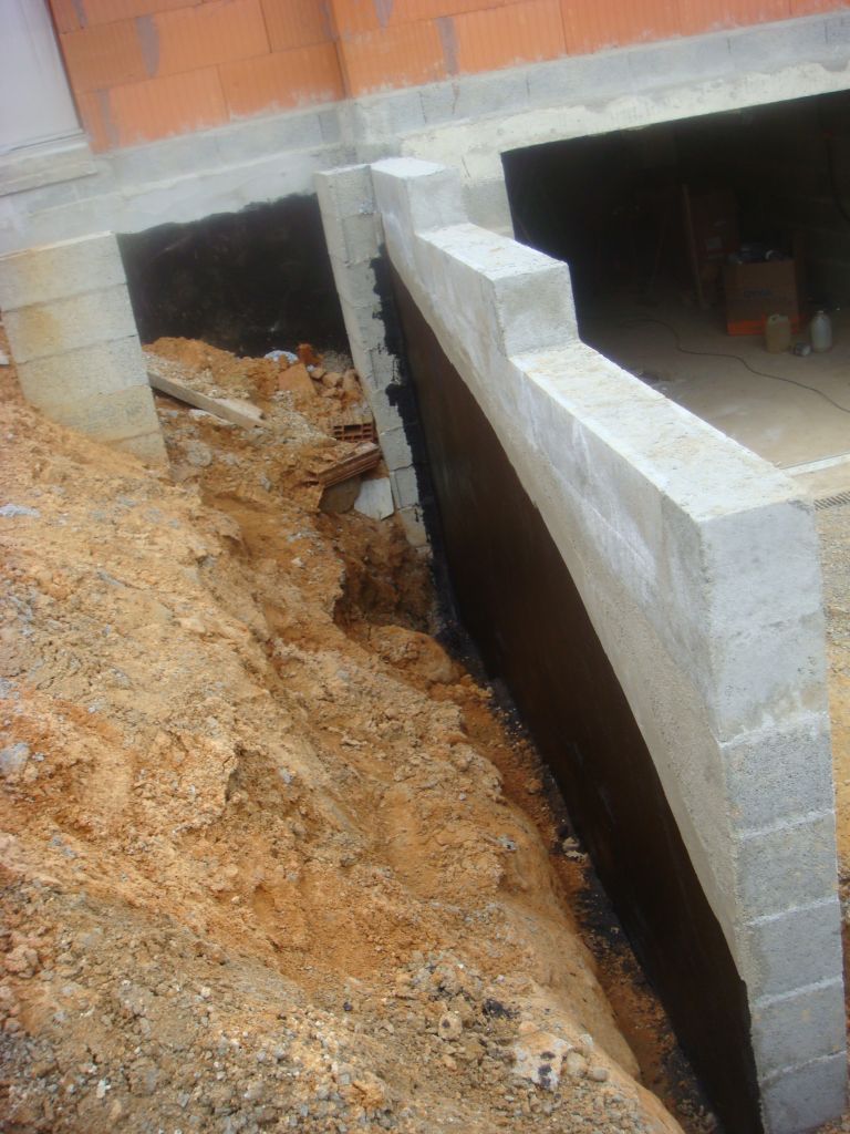 Mur de soutènement gauche - Etanchéité