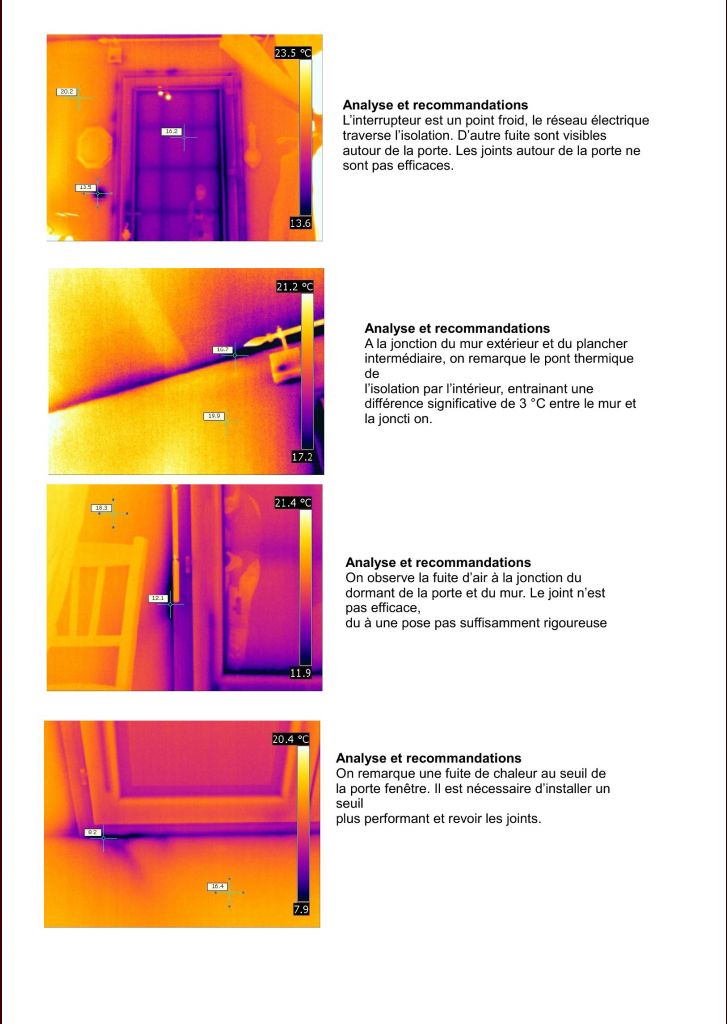 non conformit  la RT 2005 : thermographie