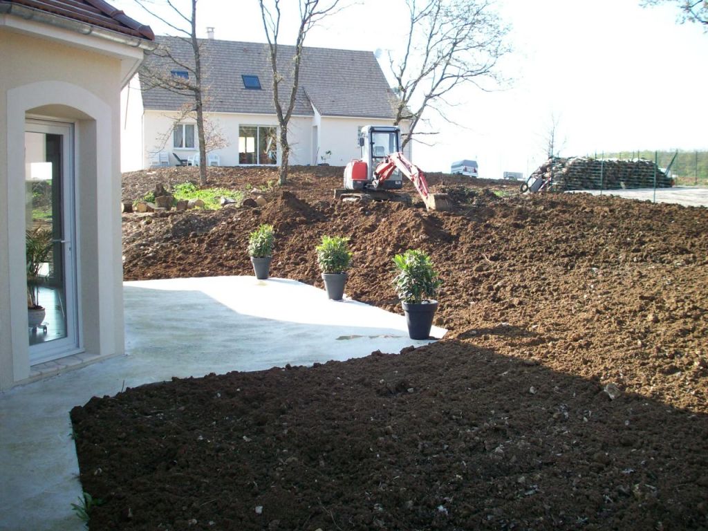L'aménagement du terrain.