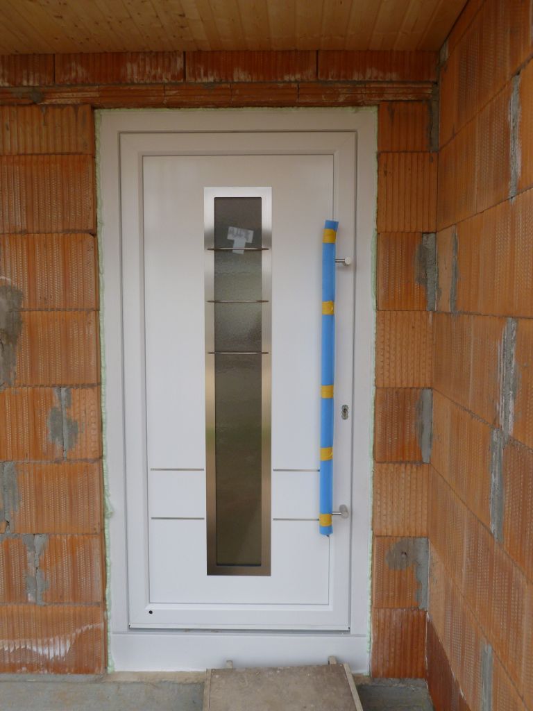 Porte d'entrée TRYBA "BOSTON" en PVC blanc