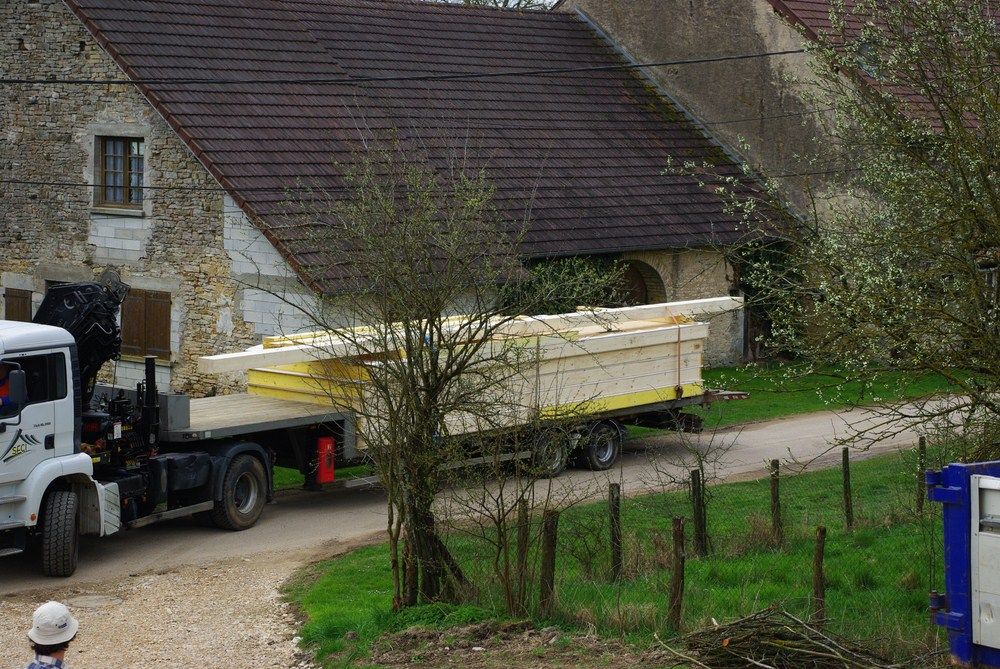 Arrive de la poutre du garage