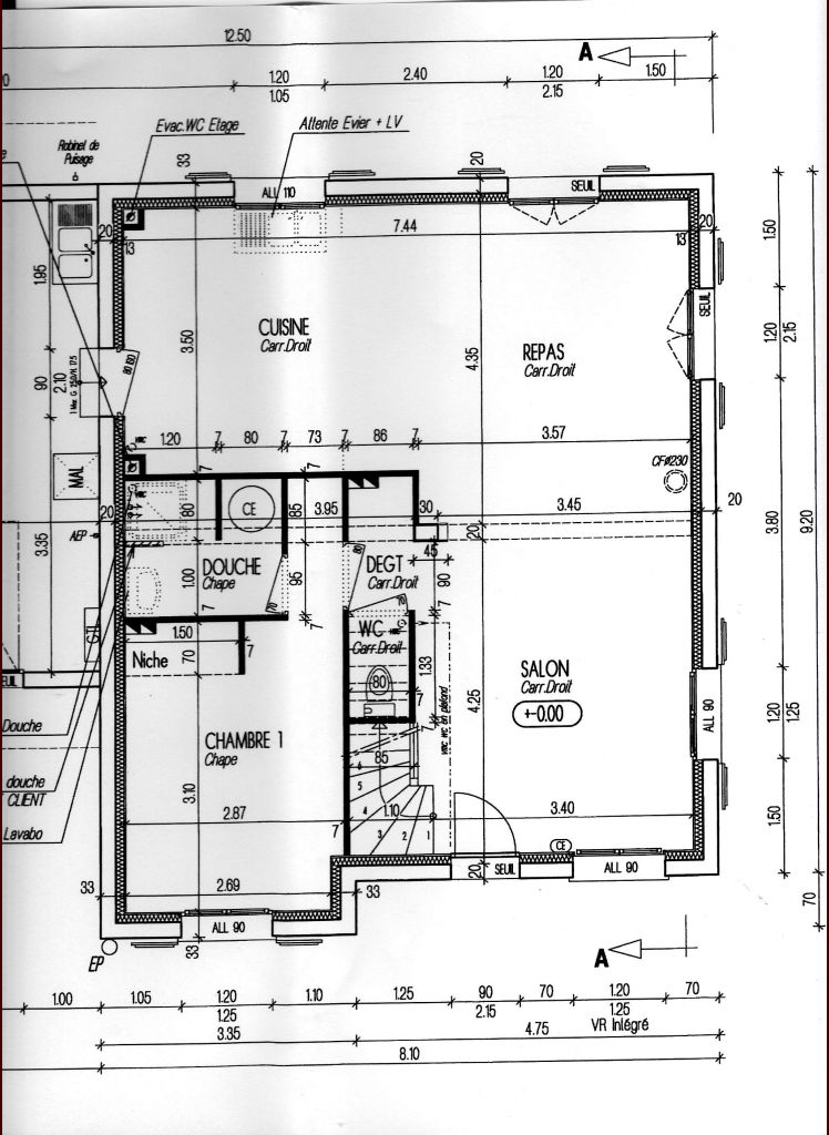 voil le rez de jardin finalement prvu, ajout d'une salle d'eau et 2 placards.