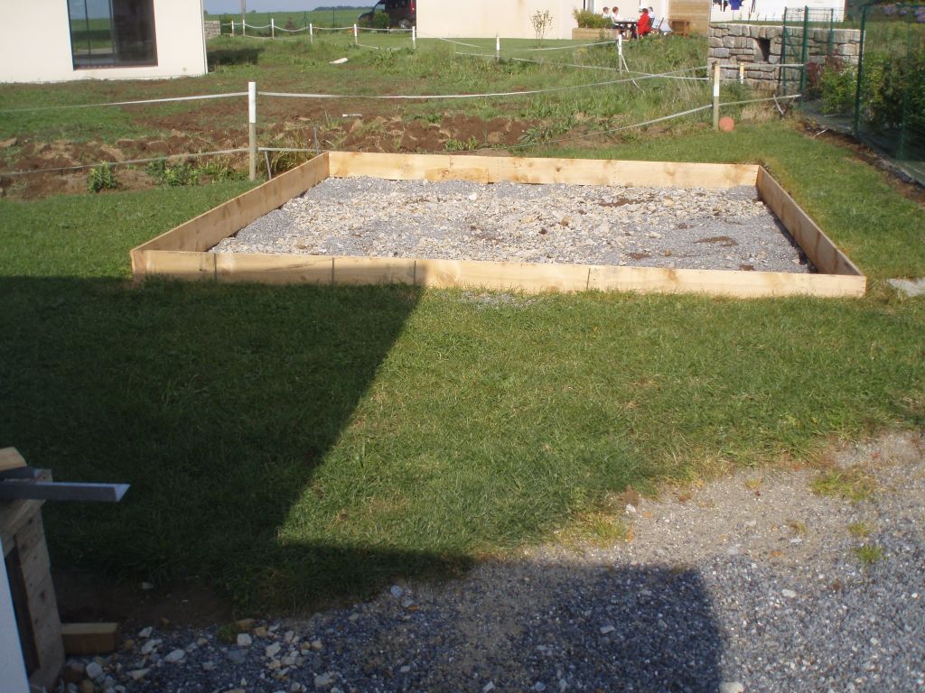 terassement de l'abri de jardin