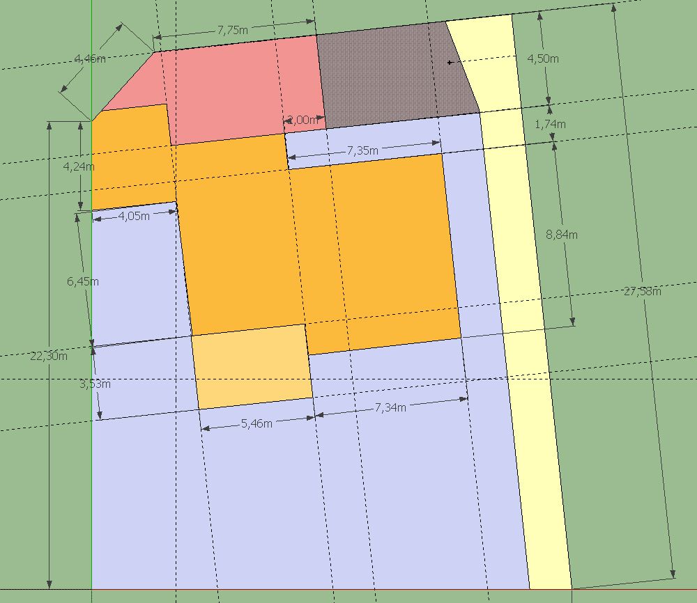 Nouveau plan de masse avec largissement de l'aire de stationnement.