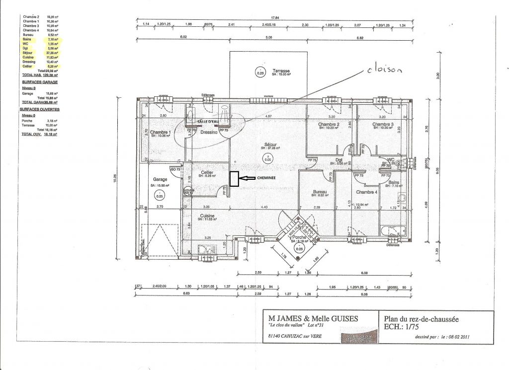 Dernier plan avec salle d'eau modifi