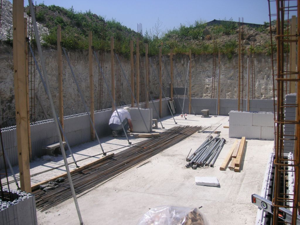 Les deux premires ranges de la maison avec les stabilisateurs