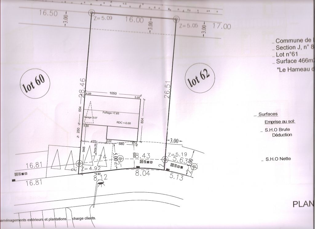 implantation maison sur le terrain