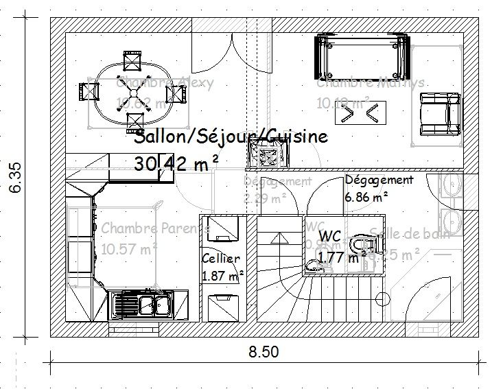 Plan du rez de chausse