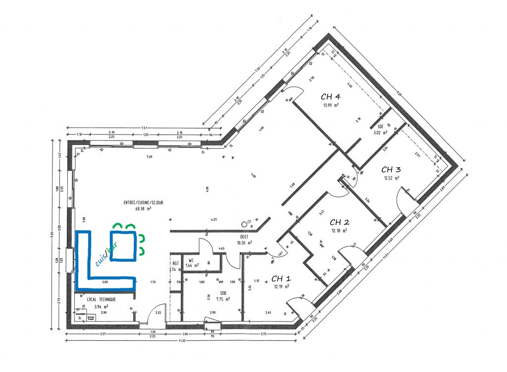 Plan final - version cuisine îlot