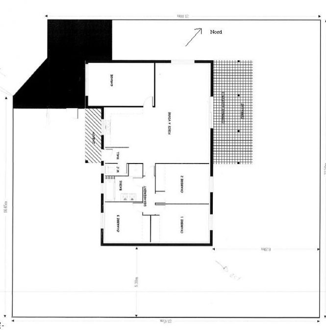 plan N2 avec plus d'espace dans le jardin et sejour orient est