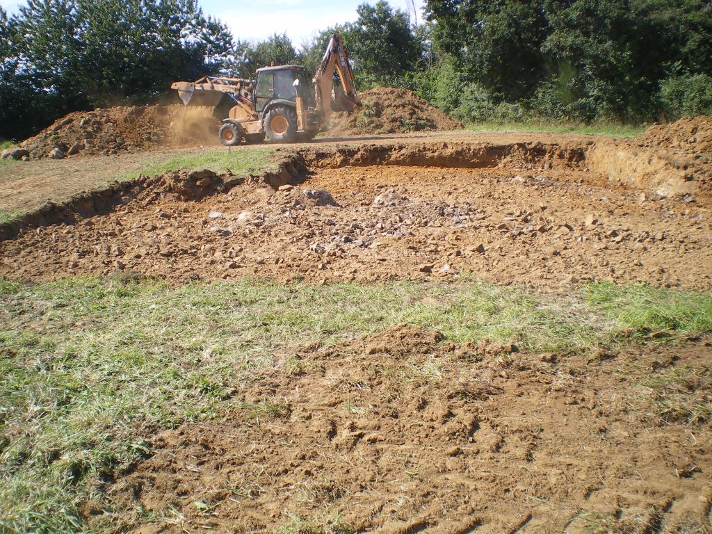 1er jour des travaux: terrassement