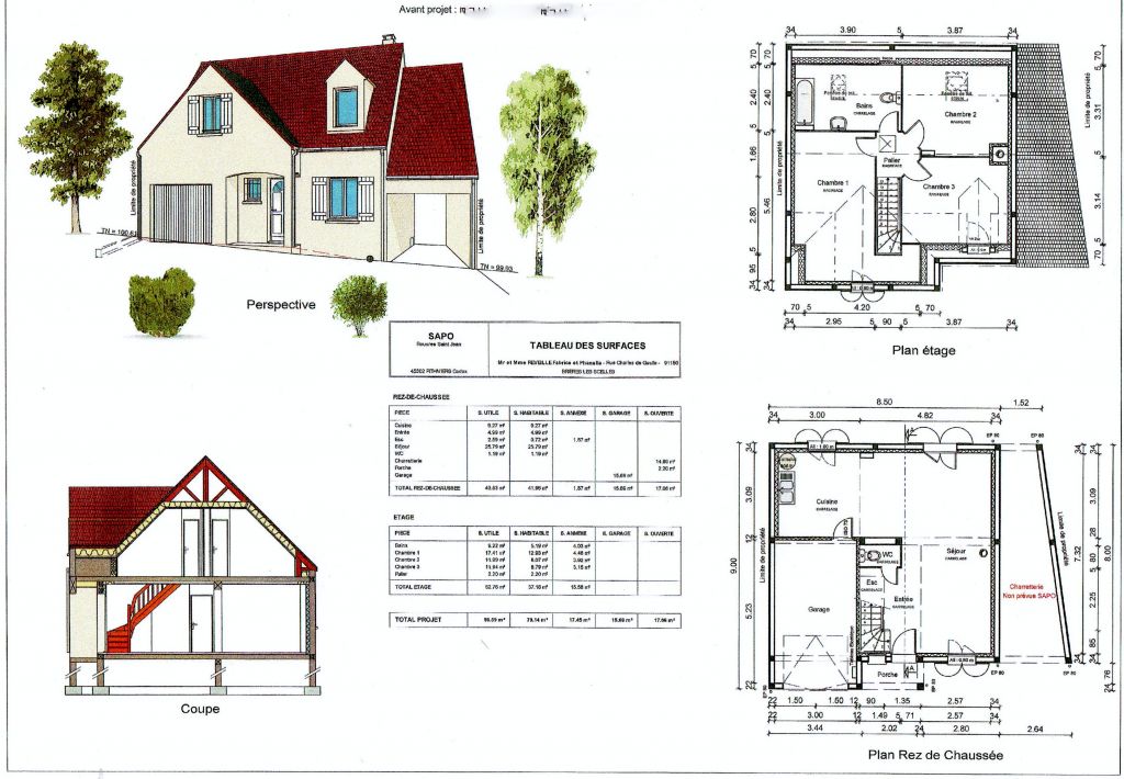 Plans de notre 1er projet avec Les maisons Clairval