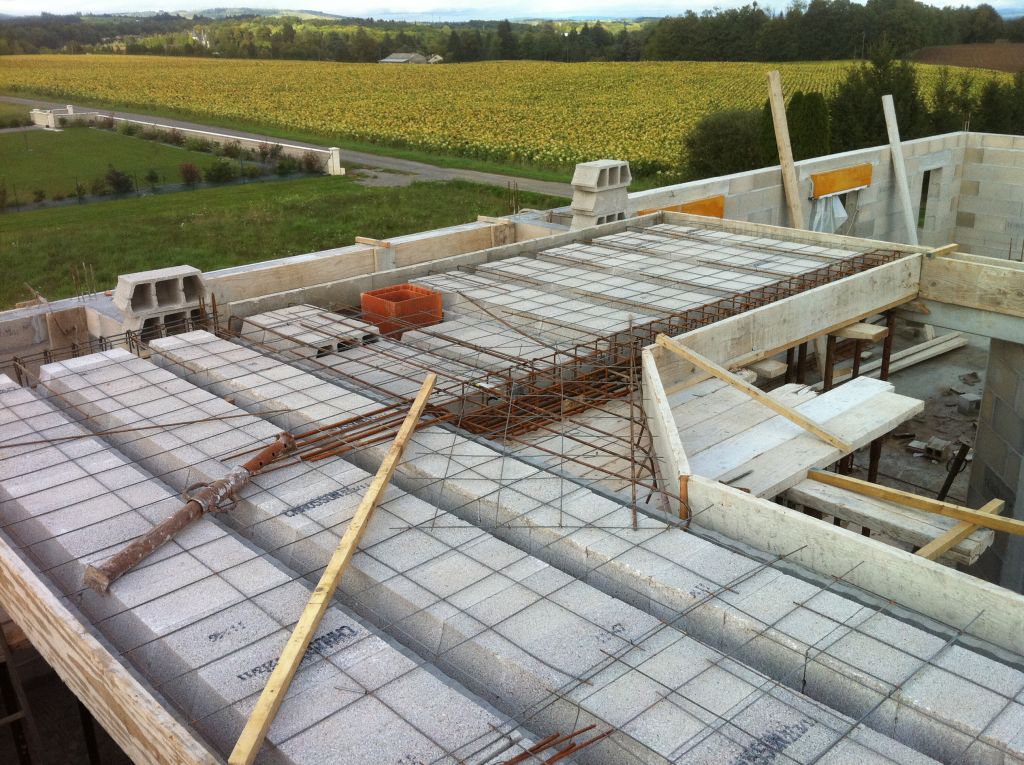 plancher terminé, vue sur vide sur salon