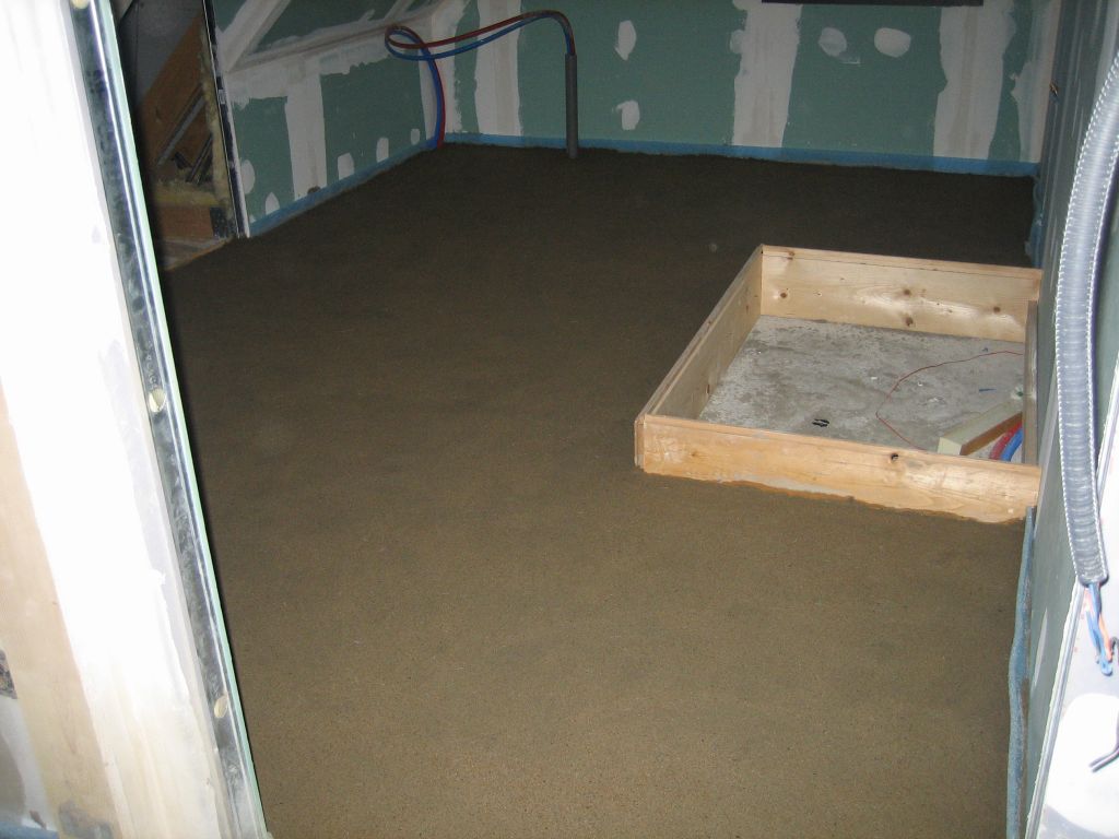 chape salle de bain étage