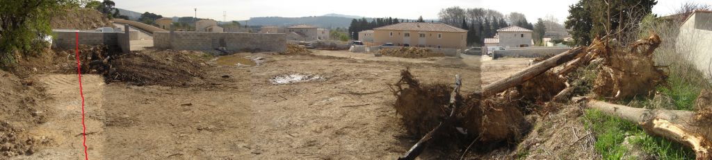 terrain d'origine avec limite en rouge